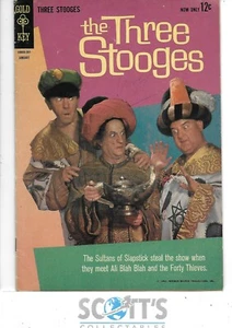 THREE STOOGES #11 FN- (GOLD KEY) WRITTING ON COVER - Imagen 1 de 1