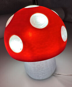 Mushroom Lamp/NighLight in Red