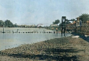 Grecia, Macedonia, molino de agua en el Vardar fotocromo antiguo, finales del siglo XIX - Imagen 1 de 2