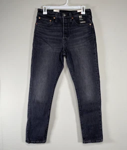 Levi's Premium 501 Skinny Denim Jeans Women's 27 Button Fly Black Big E NWT - Picture 1 of 19