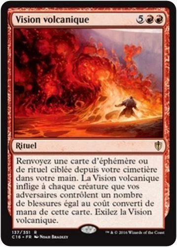 Mtg Magic: Playset (4x) Volcanic Vision Commander 2016 Vf - Image 1 of 1