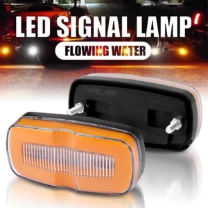 Indicador de remolque de camión luces de señalización lateral de señal de giro ámbar de 2 piezas LED ámbar de 4" - Imagen 1 de 7
