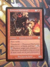 Possessed barbarian mtg magic (see scan)