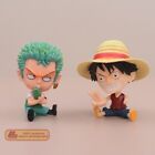 Anime One Piece Roronoa Zoro & Luffy Cute Figure Statue Toy Doll Gift Car Decor