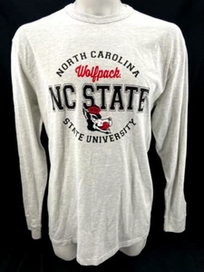 NEW NC State Wolfpack Champion Long Sleeve Light Grey Crew Neck Shirt Men's L - Picture 1 of 8