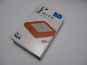 Seagate LaCie Rugged 1TB Portable External Hard Drive HDD USB-C For Pc & Mac - Afbeelding 1 van 6