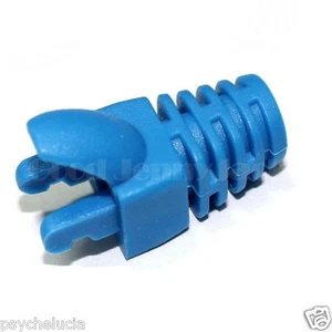 10x RJ45 Network Blue Cable Modular Plug Strain Boots Cap Connector CAT5e/6/6e - Bild 1 von 1