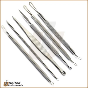 Blackhead Comedone Extractor Pimple Blemish Acne Zit Facial Extraction Tools Kit - Picture 1 of 7