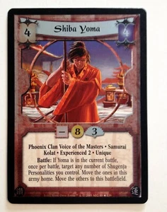 Shiba Yoma Experienced Foil L5R Legend of the Five Rings CCG Enemy of My Enemy  - Picture 1 of 1