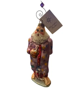 Vintage Christopher Radko Santa Jamas Weihnachtsschmuck mit Etikett ohne Karton - Bild 1 von 11