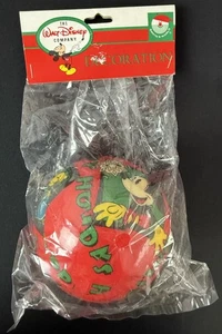 VTG Disney Mickey Mouse “Happy Holidays” Santa's World Ornament Kurt Adler - Picture 1 of 5