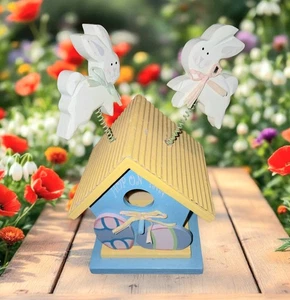 Bird House Decorative Easter Bunny Spring Themed - Picture 1 of 4
