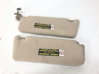 2002-2006 Lexus ES300 ES330 Right And  Left Side Sun Visors Tan Cloth Lighted - Image 1 of 4