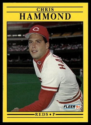 1991 Fleer #65 Chris Hammond Wax/ Cello Pack Variation - Image 1 of 2