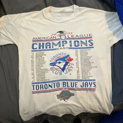 Toronto Blue Jays 1993 World Series Vintage T-Shirt Medium - Image 1 of 4