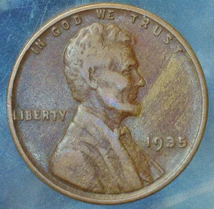 Woody Error! 1935 Lincoln Wheat Cent 1c Penny - Picture 1 of 2