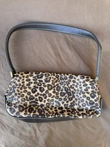 Vintage Y2K  Liz Claiborne Cheetah Print Shoulder Bag Purse Clasp Close 9.75”x5” - Picture 1 of 6