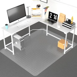 Office Chair Mat for Carpeted Floor, 63"x51" Clear Desk Chair Mat for Carpet ... - Picture 1 of 7