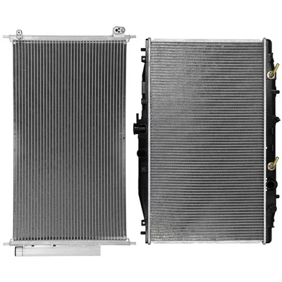 Condensador de refrigeración de CA + radiador de aluminio para Acura TSX 2004-2005 2007 2008 Foto 1 de 4