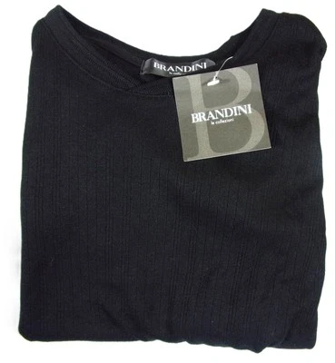 NEW MEN'S BRANDINI LE COLLEZIONI 2XL BLACK SS SHIRT - NEW WITH TAGS - Image 1 of 2