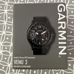 Garmin Venu 3 45mm Bluetooth Edelstahlgehäuse schwarz gebraucht - Zdjęcie 1 z 17