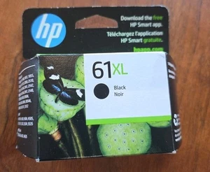HP 61XL High Yield Black Original Ink Cartridge Sealed CH563WN OCT. 2025 - Photo 1/2