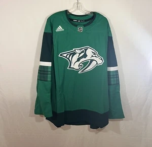 Adidas Primegreen Nashville Predators St Patrick’s Day Hockey Jersey Sz 50 Med - Picture 1 of 5