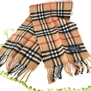 Sciarpa sciarpa invernale Burberry Nova check cammello 100% lana di agnello originale vintage - Foto 1 di 7