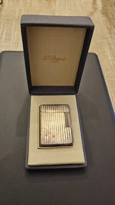 S.T. Dupont Ligne 1 silver plated vintage lighter - Imagen 1 de 4