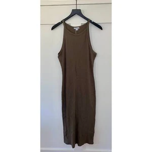 Standard James Perse Ribbed Tank Maxi Dress in Army Green Size 4 Knit Pullover - Picture 1 of 4