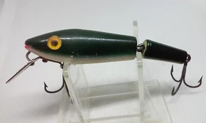 Vtg L&S Baby Cat Sinker Jointed Green/White 3 1/4" Catfish Crankbait fishin Lure - Picture 1 of 8