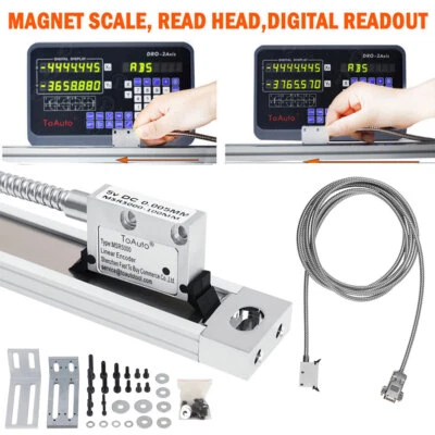 Magnet Scale 4"-40" Read Head Sensor 5um DRO Digital Readout,US STOCK - Image 1 of 4