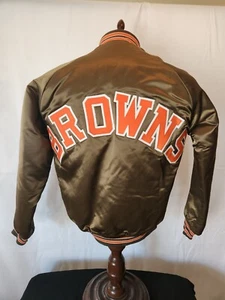 🔥🚨Vintage Chalk Line Sm Cleveland Browns Starter Style Spellout Jacket EUC... - Picture 1 of 9