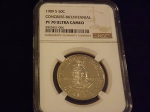 1989-S 50 C CONGRESS Bicentennial NGC PF 70 - Picture 1 of 2