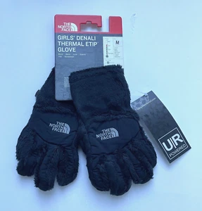 New The North Face Girls Denali Thermal Fleece Etip Glove Black M - Picture 1 of 2
