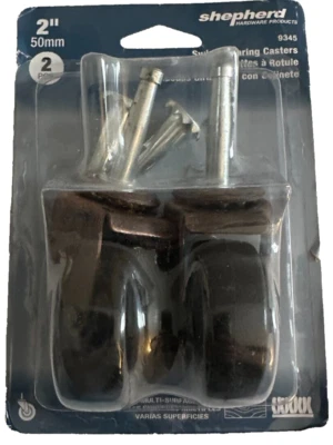 Nuevas ruedas de rodamiento giratorio Shepherd Hardware 9345 2" 50 mm Foto 1 de 2