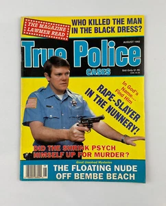 True Police Cases Magazine, August 1992, Vintage True Crime Stories, Pulp - Picture 1 of 4
