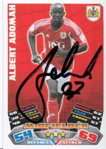 Tarjeta firmada por Albert Adomah Bristol City Match Attax Championship 2011/12 - Imagen 1 de 1