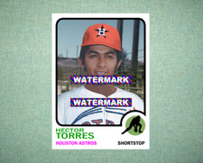 Hector Torres Houston Astros 1973 Style Custom Baseball Art Card