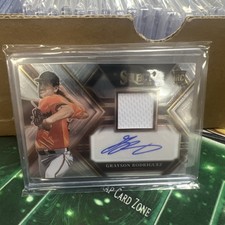 Grayson Rodriguez 2023 Select Rookie Jersey Relic Auto Card Baltimore Orioles