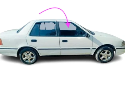 Se adapta a: Hyundai Excel 1990-1994 sedán delantero derecho pasajero puerta lateral ventana vidrio Foto 1 de 4