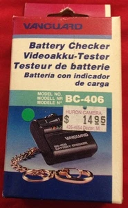 Herramienta comprobador de batería Vanguard BC-406 llavero cámara videocámara - Imagen 1 de 5