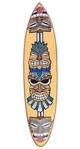 Tiki Surfboard 100cm Deko Schild Holzschild Surfbrett Tikki Hawaii Maui Karibik - Bild 1 von 12