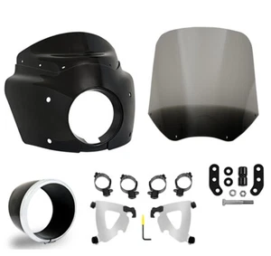 Road Warrior Fairing 15" Black Smoke Windshield Polished Harley Low Rider S 2020 - Picture 1 of 10