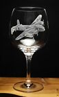 Lancaster Bomber WW2 RAF Aeroplane Aircraft engraved Gin Copa Glass gift present