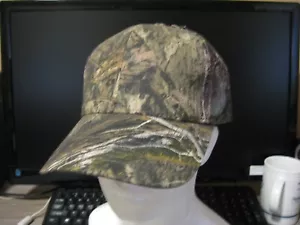 Mossy Oak Mesh Adjustable Men's 6 Panel Cap Camo Plain Jane-No Logo Hat OSFM - Picture 1 of 8
