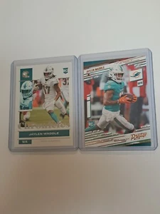 Miami Dolphins Jaylen Waddle (2) Card Lot 2021 Chronicles Football - Picture 1 of 6