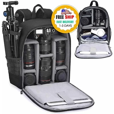 Mochila para Camara Fotografica Buen Espacio Bolsa para Accesorios Fotografia US - Image 1 of 4