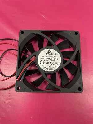 Delta EFB0812HB Fan Tubeaxial 12VDC Square - 80mm L x 80mm H Ball 42.4 CFM - Image 1 of 2