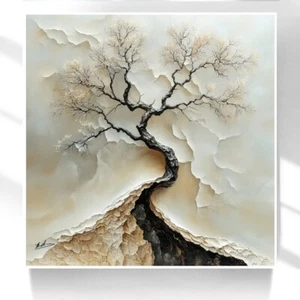 Leinwand Bild Landschaft Baum Modernes Gemälde Wandbilder XXL Wohnzimmer 7729A - Bild 1 von 8